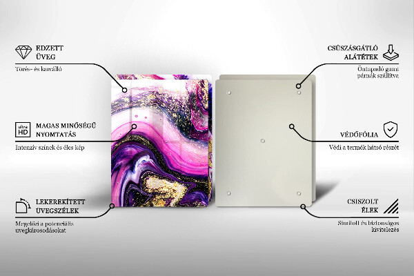 Sklo za varnú dosku Abstraktné prevedenie zlaté