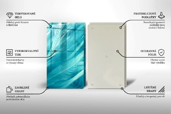 Sklo za varnú dosku Jemné perie