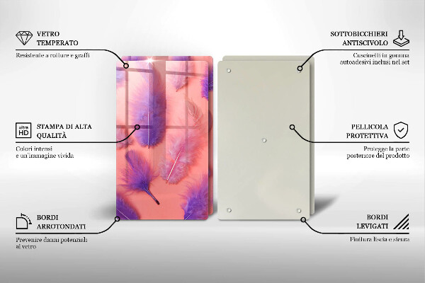 Sklo za varnú dosku Nadýchané perie