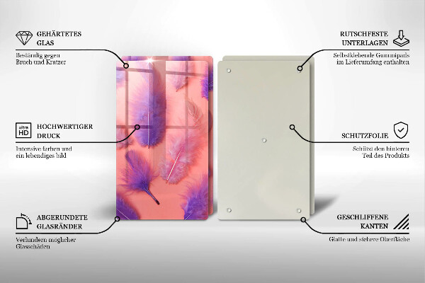 Sklo za varnú dosku Nadýchané perie