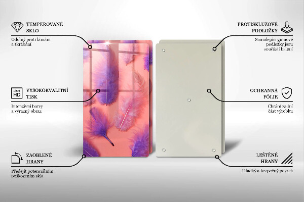 Sklo za varnú dosku Nadýchané perie