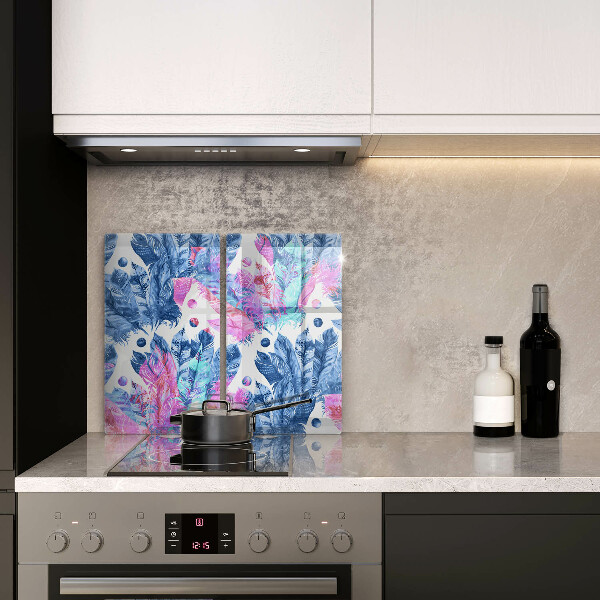 Sklo za varnú dosku Perie boho ilustrácie