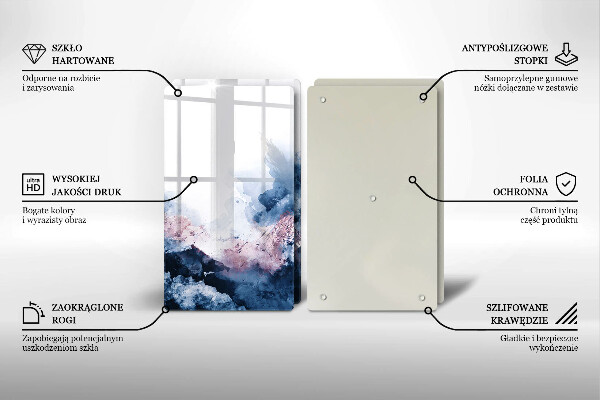 Sklo za varnú dosku Abstraktné maľované hory