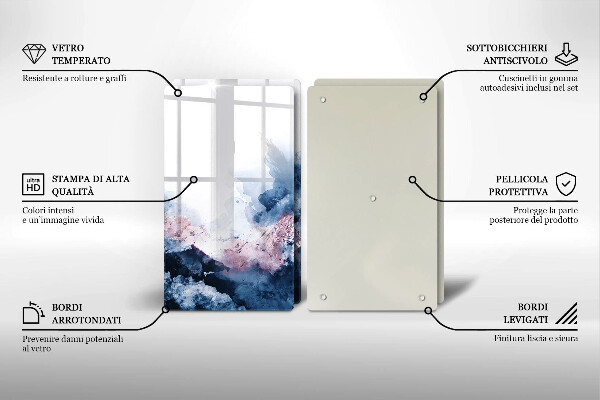 Sklo za varnú dosku Abstraktné maľované hory