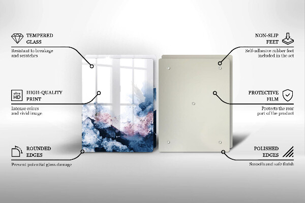 Sklo za varnú dosku Abstraktné maľované hory