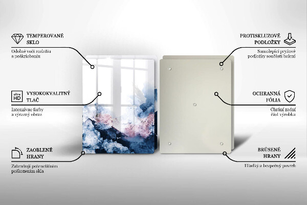 Sklo za varnú dosku Abstraktné maľované hory