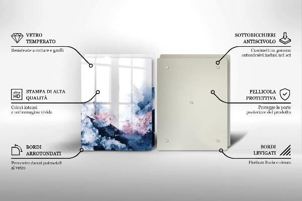 Sklo za varnú dosku Abstraktné maľované hory