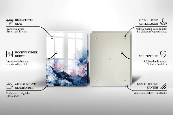 Sklo za varnú dosku Abstraktné maľované hory