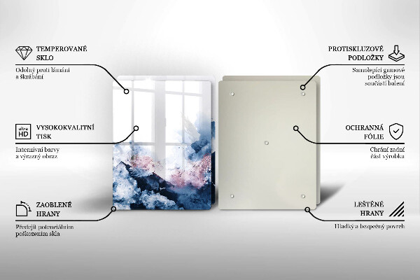 Sklo za varnú dosku Abstraktné maľované hory