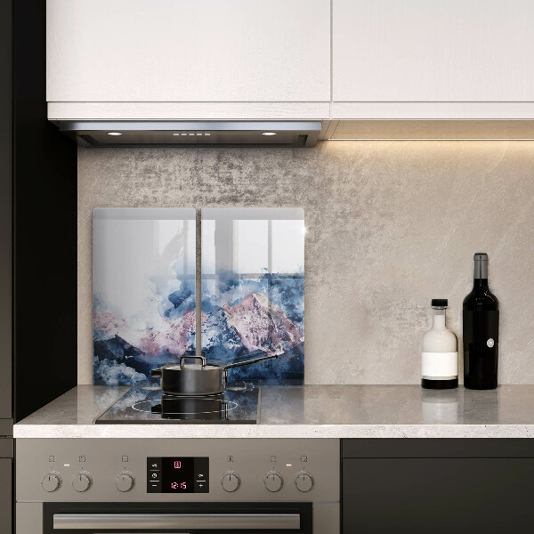 Sklo za varnú dosku Abstraktné maľované hory