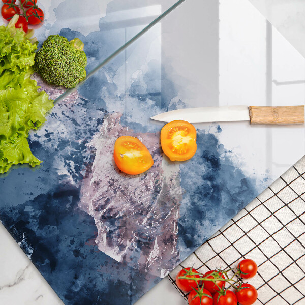 Sklo za varnú dosku Abstraktné maľované hory