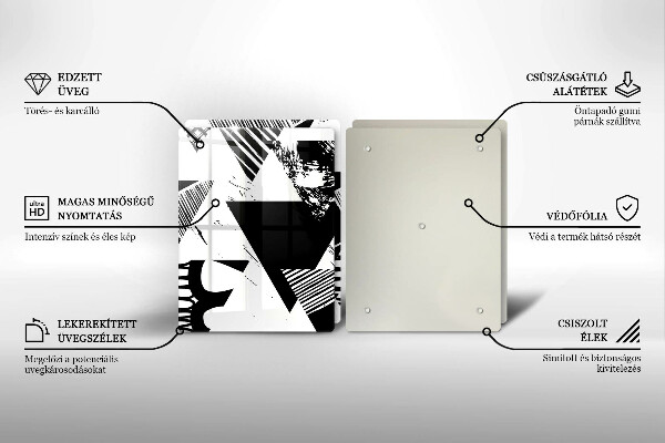 Sklo za varnú dosku Geometrické trojuholníky