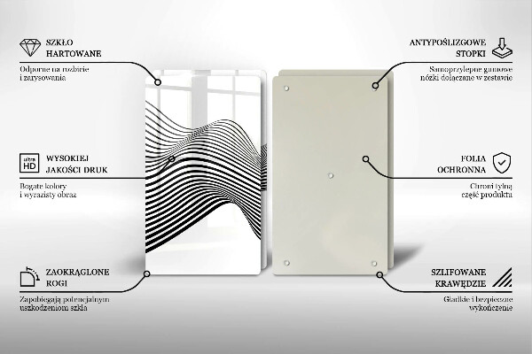 Sklo za varnú dosku Lineárna abstrakcia