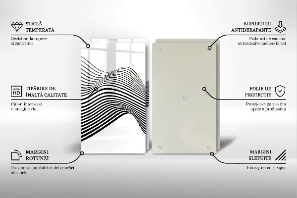 Sklo za varnú dosku Lineárna abstrakcia