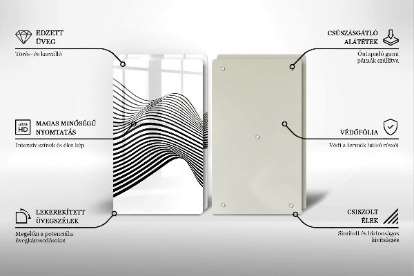 Sklo za varnú dosku Lineárna abstrakcia