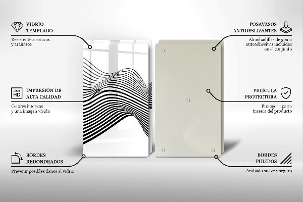 Sklo za varnú dosku Lineárna abstrakcia