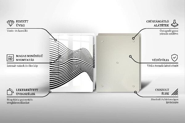 Sklo za varnú dosku Lineárna abstrakcia