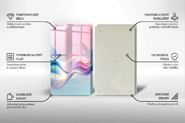 Sklo za varnú dosku Pastelová abstrakcia