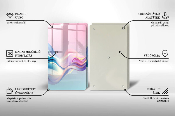 Sklo za varnú dosku Pastelová abstrakcia