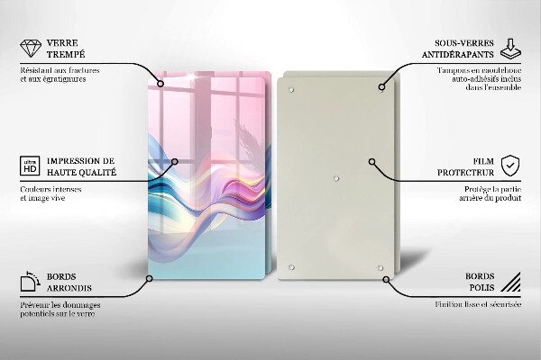 Sklo za varnú dosku Pastelová abstrakcia