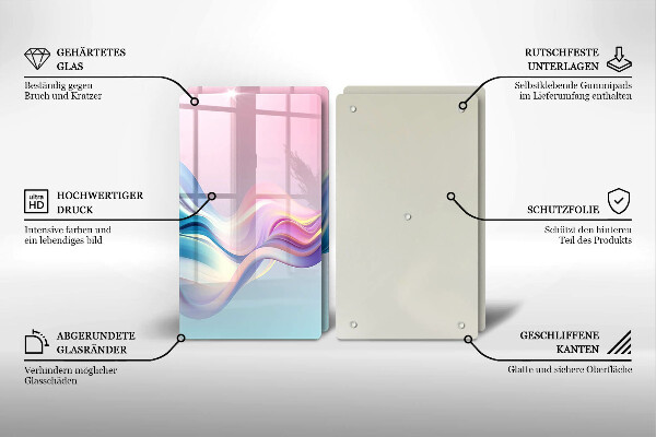 Sklo za varnú dosku Pastelová abstrakcia