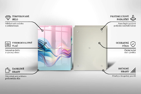 Sklo za varnú dosku Pastelová abstrakcia