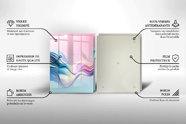 Sklo za varnú dosku Pastelová abstrakcia