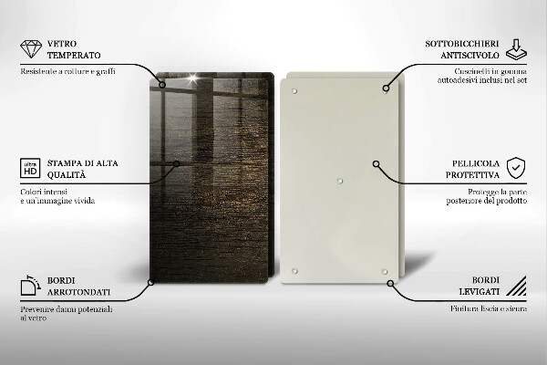 Sklo za varnú dosku Textúra drevenej kôry