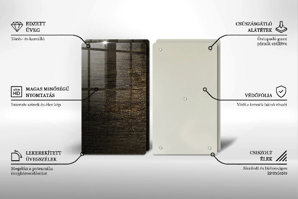 Sklo za varnú dosku Textúra drevenej kôry