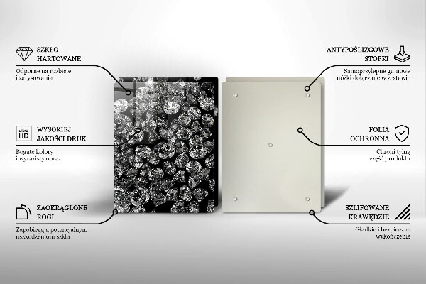 Sklo za varnú dosku Diamanty diamanty