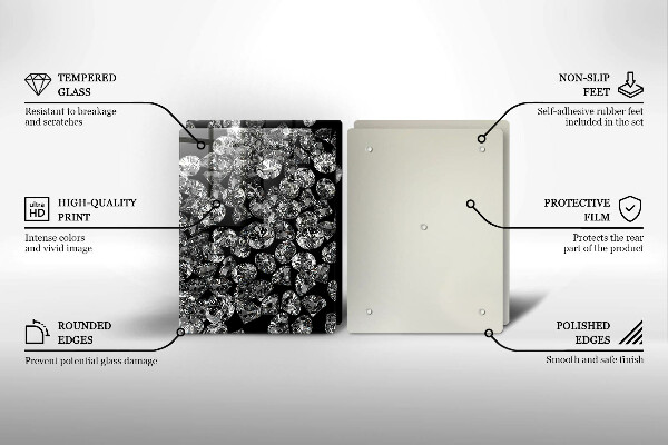 Sklo za varnú dosku Diamanty diamanty