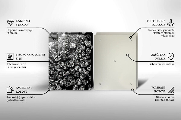 Sklo za varnú dosku Diamanty diamanty