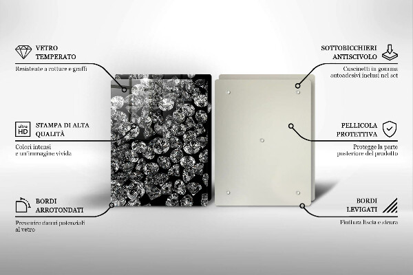 Sklo za varnú dosku Diamanty diamanty