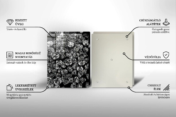 Sklo za varnú dosku Diamanty diamanty