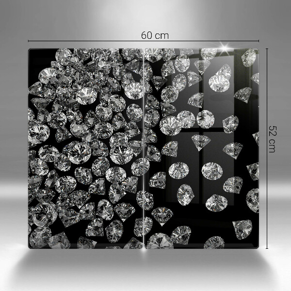 Sklo za varnú dosku Diamanty diamanty
