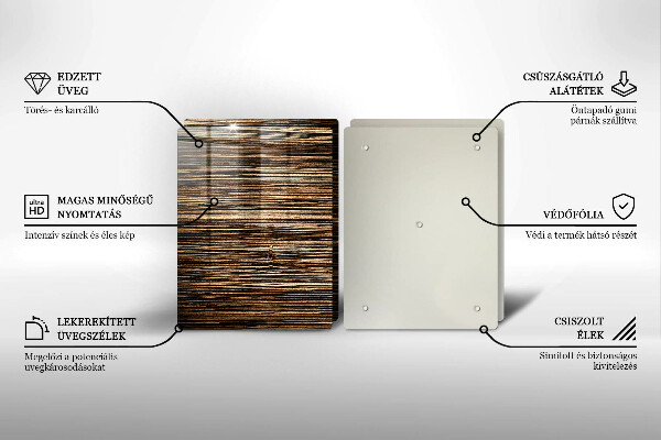 Sklo za varnú dosku Textúra dreva