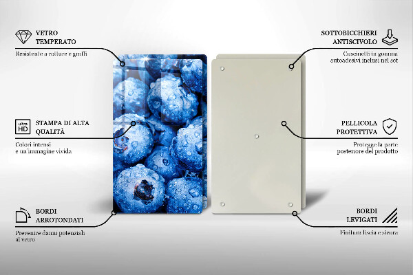 Tvrdené sklo za varnú dosku Šťavnaté čučoriedky