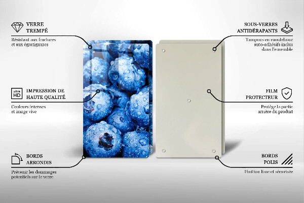 Tvrdené sklo za varnú dosku Šťavnaté čučoriedky