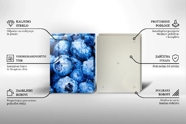 Tvrdené sklo za varnú dosku Šťavnaté čučoriedky