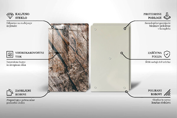 Tvrdené sklo za varnú dosku Drevená konštrukcia