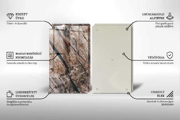 Tvrdené sklo za varnú dosku Drevená konštrukcia