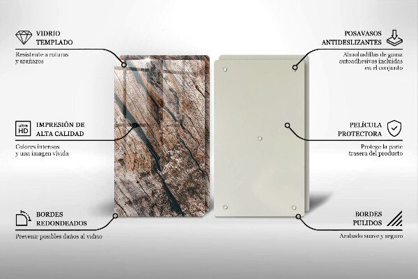 Tvrdené sklo za varnú dosku Drevená konštrukcia