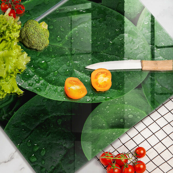 Sklo za varnú dosku Listy bazalky