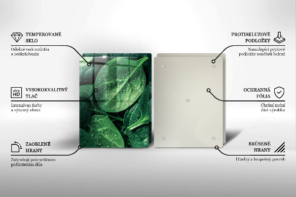 Sklo za varnú dosku Listy bazalky