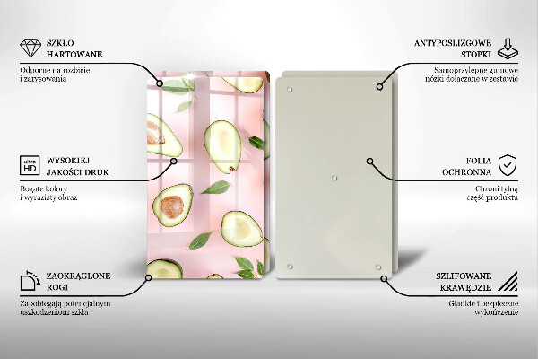 Sklo za varnú dosku Avokádový vzor