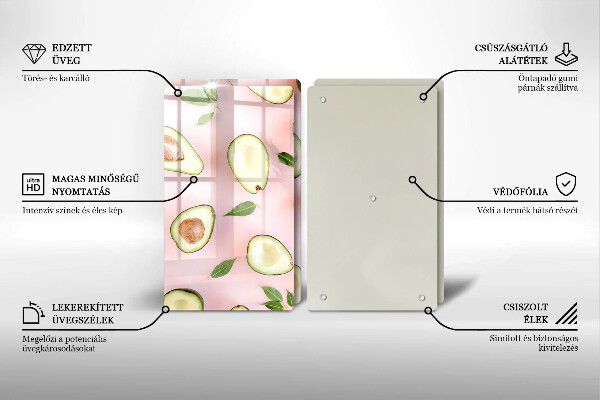 Sklo za varnú dosku Avokádový vzor