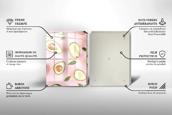 Sklo za varnú dosku Avokádový vzor