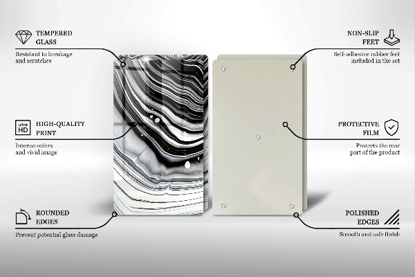 Sklo za varnú dosku Atramentová abstrakcia