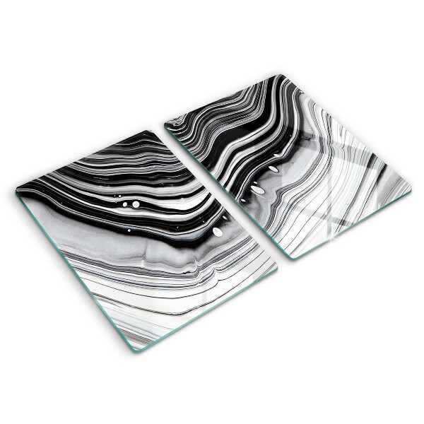 Sklo za varnú dosku Atramentová abstrakcia