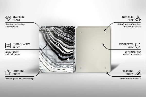 Sklo za varnú dosku Atramentová abstrakcia